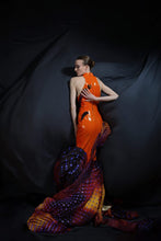 Load image into Gallery viewer, Orange Noise Phaser Dress