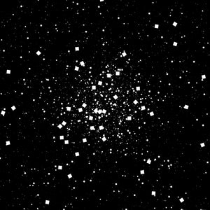 Galaxy Scarf - small - white on black