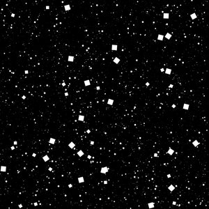 Galaxy Scarf - large - white on black